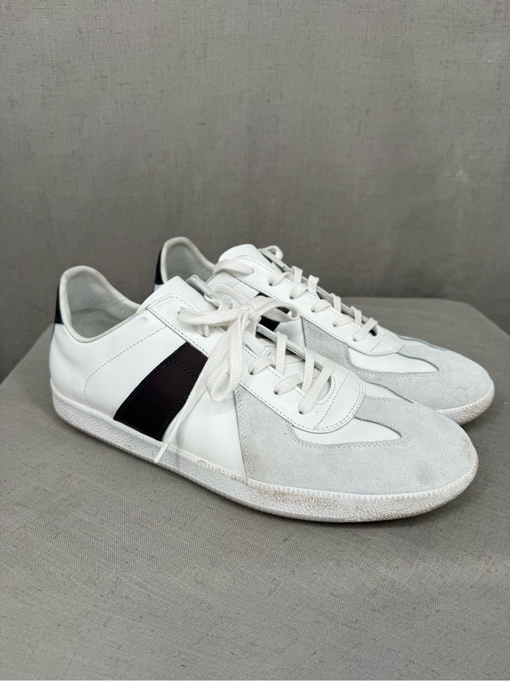 Beckett Simonon Morgen Trainer Shoes Men's 11 White Gray Blue Low Casual Sneaker